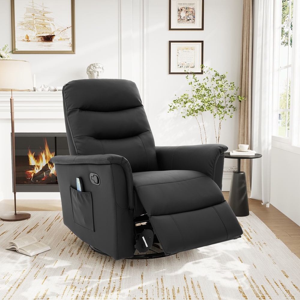 Christopher Knight Home - Manual Rocking Swivel Recliner with Massage Function