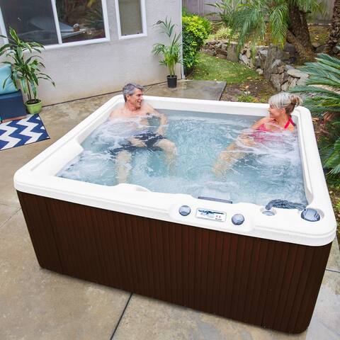Lifesmart LS350 Plus 5-Person 28-Jet 110v Plug and Play Spa with Thermal Locking Cover