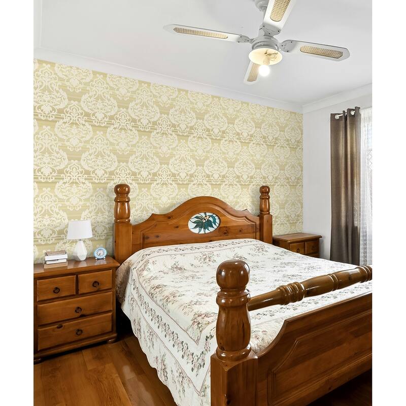 Seabrook Designs Juniper Lined Damask Unpasted Wallpaper