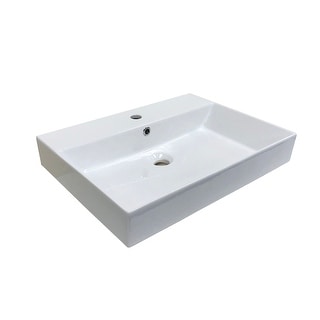 WS Bath Collections Energy 23-5/8" Rectangular Ceramic Vessel or Wall