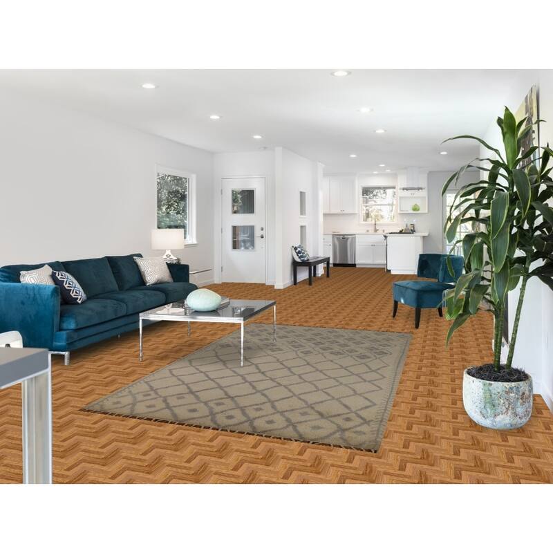 All-Over Trellis Moroccan Oriental Area Rug Hand-Knotted Wool Carpet - 5'0" x 8'1"