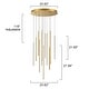 preview thumbnail 10 of 61, 8/12/18-Light Dimmable Integrated LED Chandelier Linear Kitchen Island Light