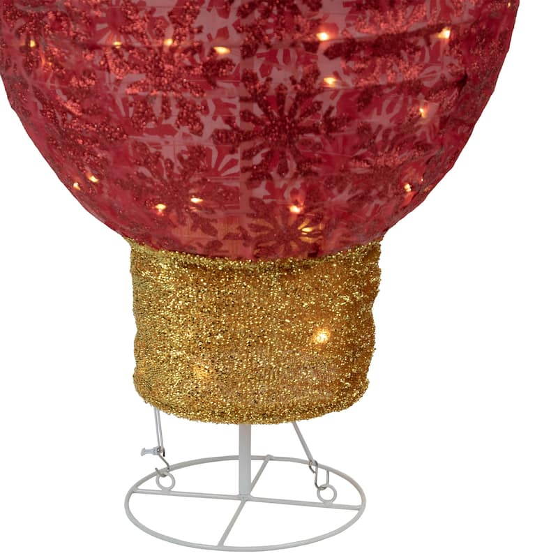 32" Red LED Lighted Retro Light Bulb Outdoor Christmas Decoration