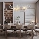preview thumbnail 60 of 72, KAYLA 31.5" 6-Light Luxury Gold Chandelier, Modern Ceramic Leaf Branch