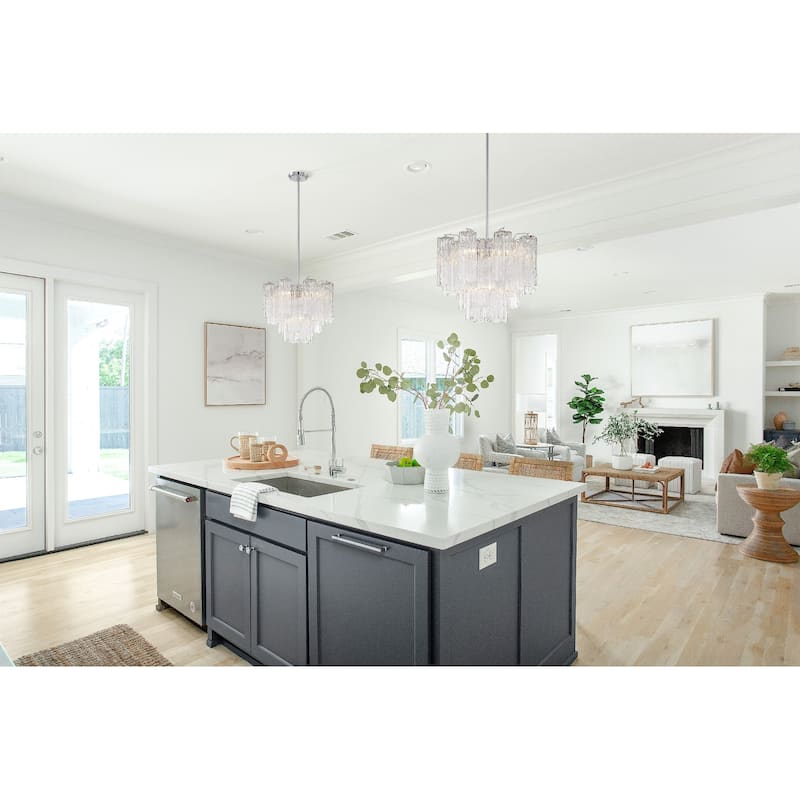 Addis 4 Light Polished Chrome Chandelier - 17.75"W x 13.75"H x 17.75"D