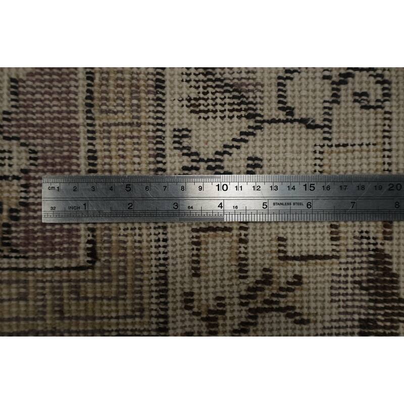 Hand Knotted Oriental 100% Wool Carpet Transitional Medallion Brown Anatolian Area Rug - 9' 7'' X 6' 1''