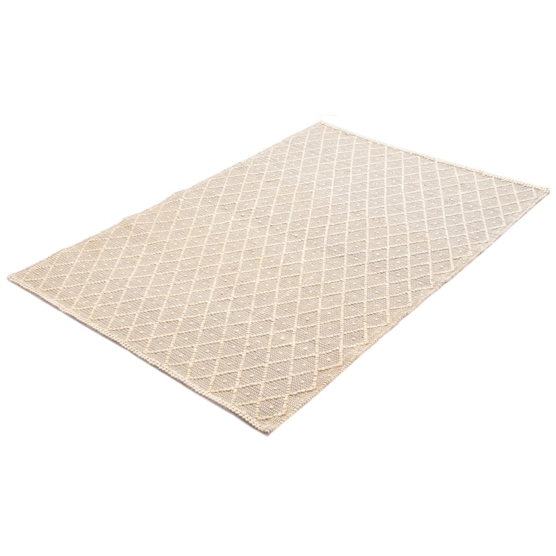 ECARPETGALLERY Braid weave Sienna Grey Wool Rug - 5'2 x 7'11