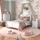 preview thumbnail 55 of 67, Furniture of America Mayday Modern Solid Wood 3-Piece Sleigh Bedroom Set