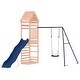 preview thumbnail 14 of 20, vidaXL Swing Set Outdoor Backyard Wooden Playground Equipment for Kids Age 3-8
