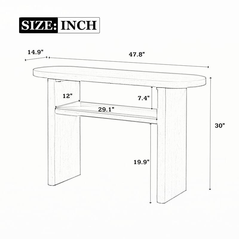 Elegant Minimalist Console Table(Black)