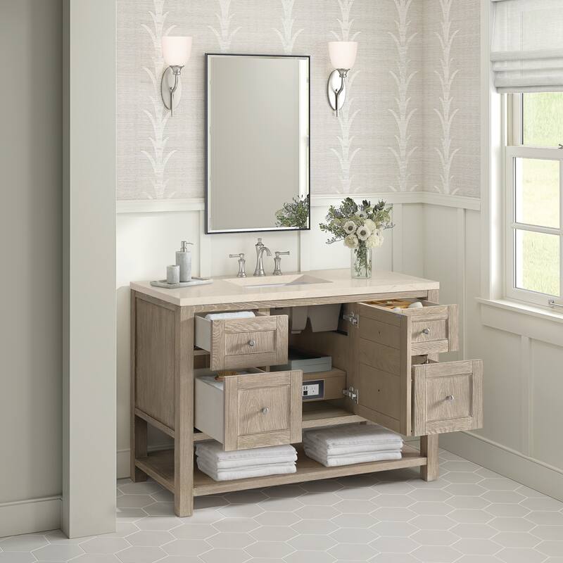 James Martin Vanities Breckenridge 48" Single Vanity, Whitewashed Oak