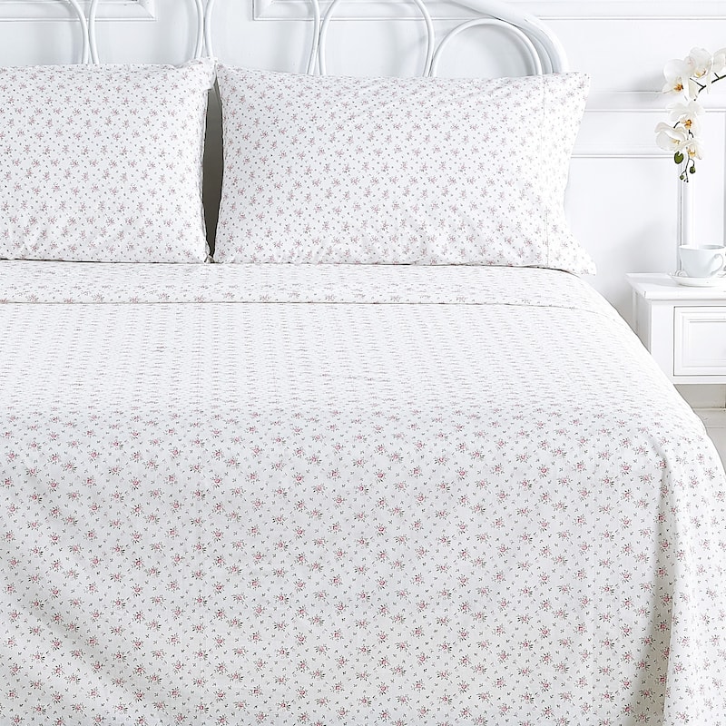 La Fleur Percale Cotton Sheet Set