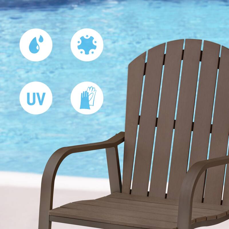 VredHom Outdoor Aluminum Bar Stools Chairs (Set of 2) - 21.96" W x 25.19" D x 48.22" H
