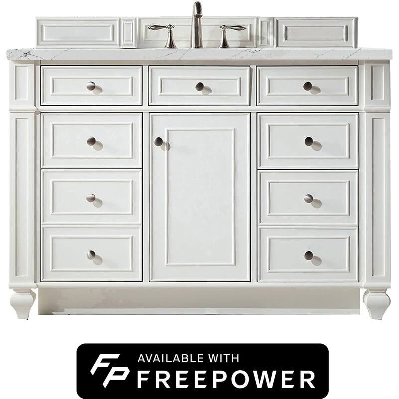 James Martin Vanities 157-V48-FENC Bristol 48" Free Standing Single - Bright White