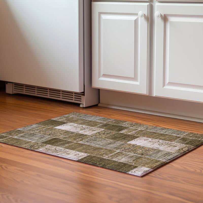 Premium Washable Super Soft Vintage Boho Mayfield Rug - Brown - 1' 8" x 2' 6" - Rectangle