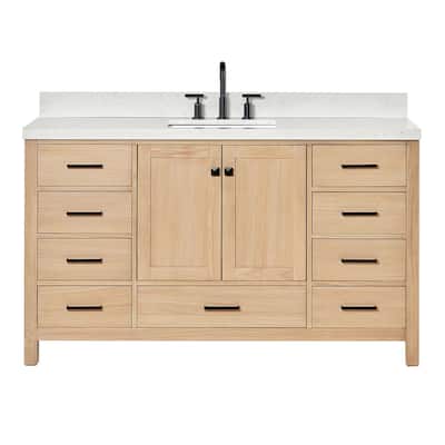 Ariel A060SCQRVO Cambridge 60" Free Standing Single Basin Vanity Set