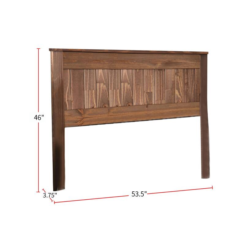 Wood Panel Headboard in Mahogany