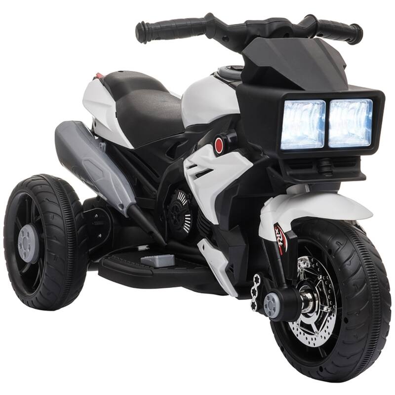 Kids Electric Motorcycle with 3 Wide Wheels, Padded Seat and Music Safe Headlights for Ages 3-5 Years
