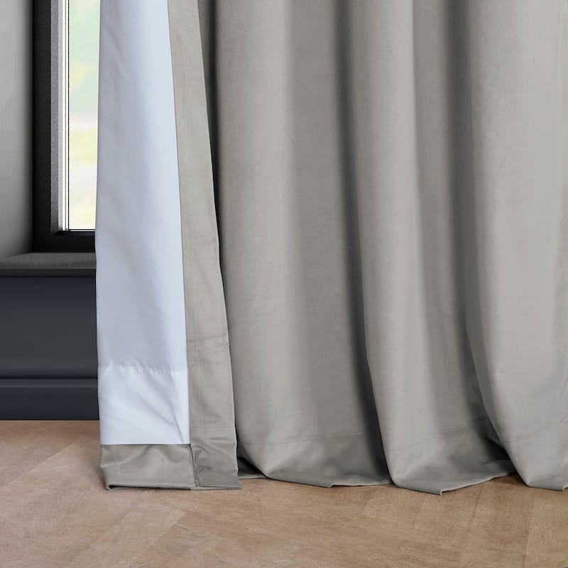 Exclusive Fabrics Heritage Plush Velvet Room Darkening Grommet Curtain (1 Panel)