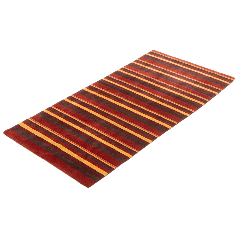 ECARPETGALLERY Hand-knotted Opulence Red Wool Rug - 3'3 x 6'7