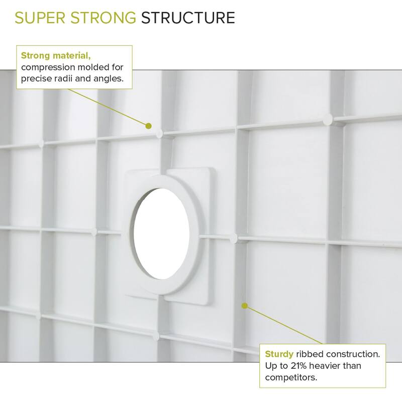Transolid Low Threshold 34-in L x 48-in W Shower Base with Center Drain - 34-in L x 48-in W - 34-in L x 48-in W