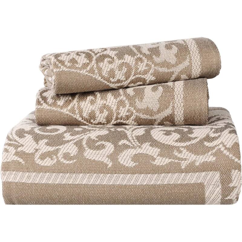 Cotton Blend Oversized Vintage Floral Scroll Bedspread Set by Superior