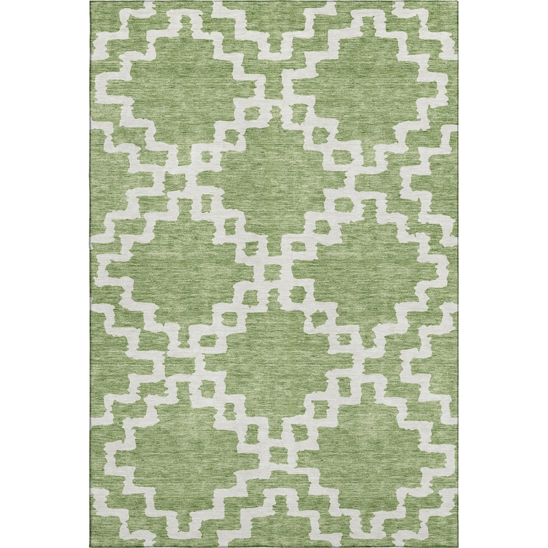 Premium Washable Super Soft Geo Trellis Mayfield Rug