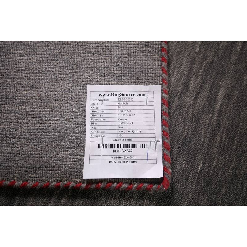Gabbeh Oriental Area Rug Handmade Bedroom Wool Carpet - 8'0"x 9'10"