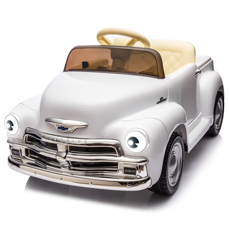 12V Licensed Chevrolet Ride On Car Toys for Kids Best Gift - White