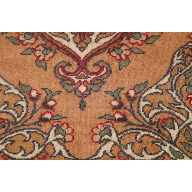 Orange Anatolian Turkish Accent Rug Hand-Knotted Wool Carpet - 2'11" X 6'0"