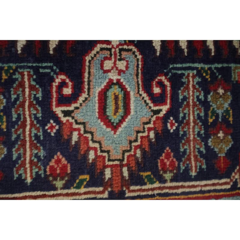 Hand Knotted Oriental 100% Wool Carpet Traditional Floral Red Tabriz Area Rug - 12' 7'' X 9' 7''