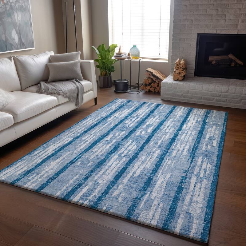 Premium Washable Super Soft Stripe Abrash Mayfield Rug