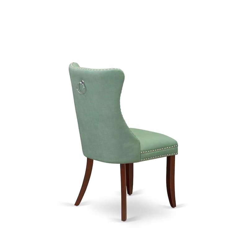 Parsons Dining Chairs Set of 2 - Upholstered Accent Chairs with Nailhead Trim - Modern Kitchen Chairs