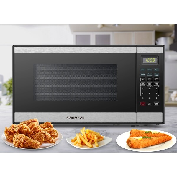 『HAMI VEN BLACK×SILVER』 Farberware 1.1 Cu. Ft. Black & Stainless Steel 1000 Watt