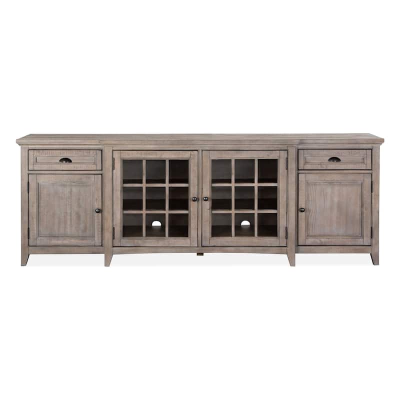 Magnussen Home Paxton Place Dovetail Grey 90" Console - 90"W x 18"D x 32"H