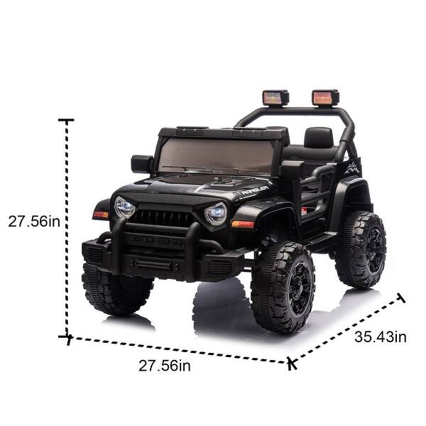 slide 2 of 60, 12V Kids Electric Ride-On Car with Remote Control, Dual Drive, Bluetooth & LED Headlights - Ages 3-8 Black