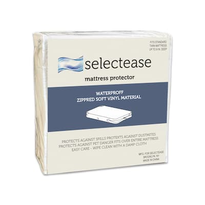 Onetan, Mattress Protector, Ultra Soft-Premium Breathable and Noiseless Cover, Zippered, Fits Mattress 6” to 9” Twin, White.