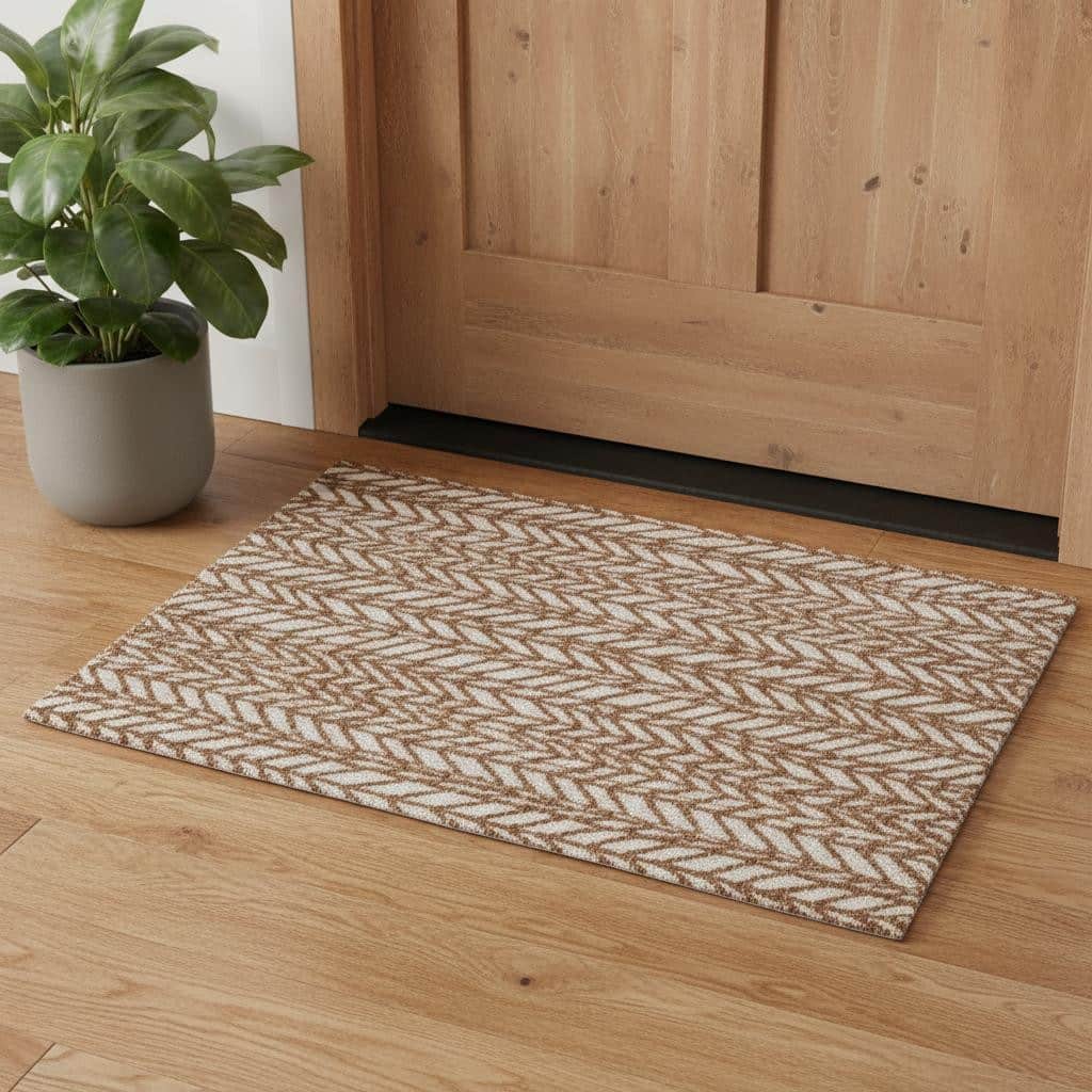 HomeRoots Chevron Bohemian Rectangle Area Rug