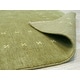 preview thumbnail 5 of 7, Handmade Wool Green Transitional Solid Rug