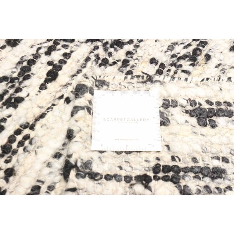 ECARPETGALLERY Braid weave Sienna Cream Wool Rug - 6'1 x 9'1