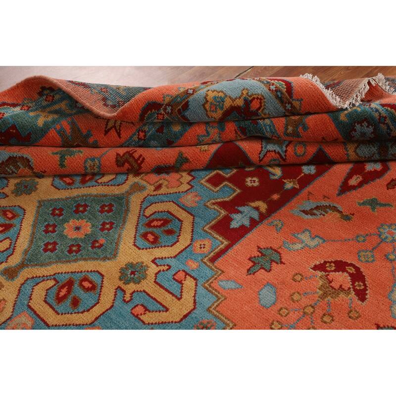 Tribal Geometric Kazak Oriental Area Rug Handmade Wool Carpet - 8'8" X 11'8"