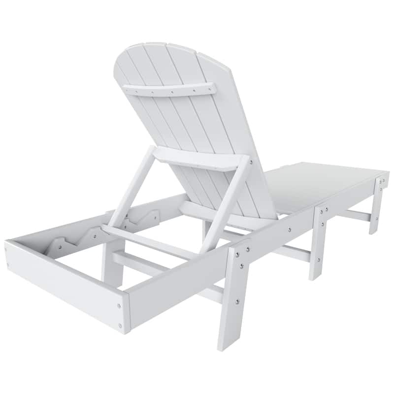 Polytrends Altura Armless Poly Eco-Friendly All Weather Reclining Chaise Lounge