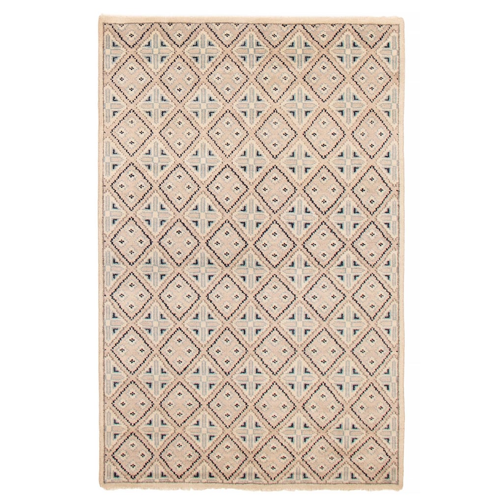 ECARPETGALLERY Hand-knotted Jules Serapi Beige Wool Rug - 5'2 x 8'0