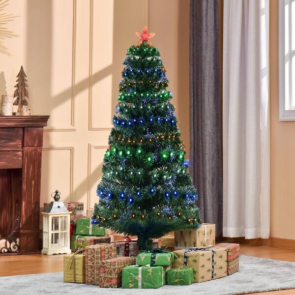 5 ft. Artificial Prelit Christmas Tree with Stand Bed Bath
