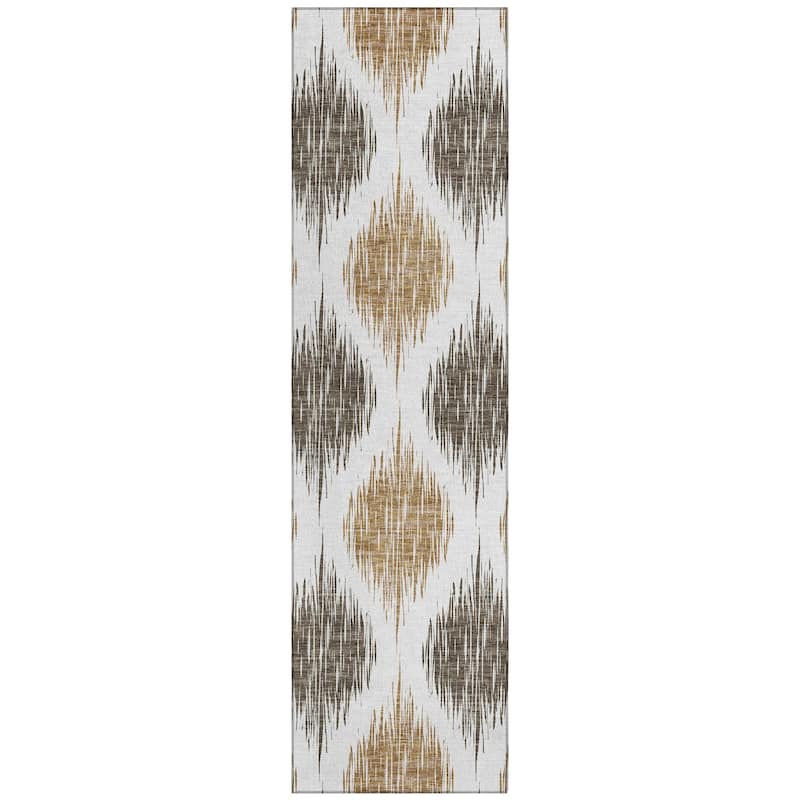Machine Washable Indoor/ Outdoor Chantille Contemporary Geo Rug