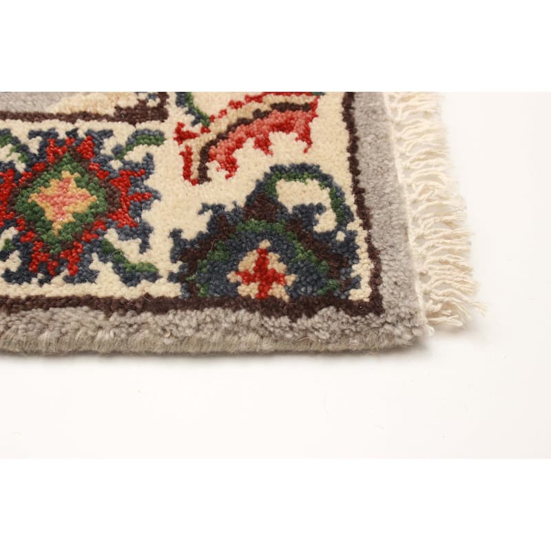 ECARPETGALLERY Hand-knotted Serapi Heritage Light Grey Wool Rug - 2'5 x 10'1