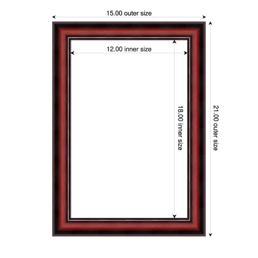 Amanti Art Rubino Cherry Scoop Framed Dry Erase Magnetic Board