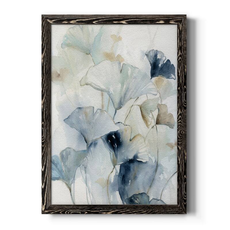 Indigo Ginkgo I-Premium Framed Canvas - Ready to Hang