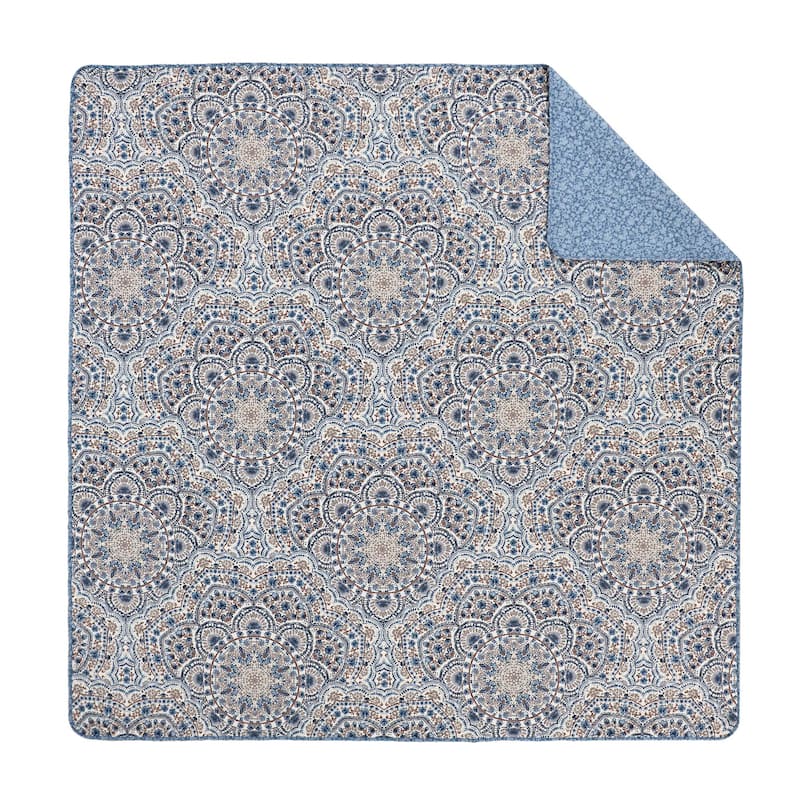 Chelsea Square Valerie Boho Floral Reversible Quilt
