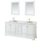 Option White / White Carrara Marble Top / Brushed Gold
